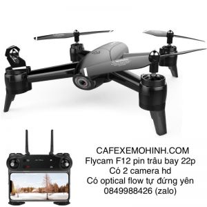 Flycam f12 camera 1080p bay 22p có optical flow tự đứng yên