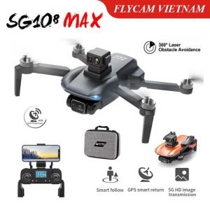 Máy bay điều khiển từ xa, Flycam SG108 Max GPS Camera 4K Có Cảm Biến Tránh Vật Cản, Động Cơ Không Chổi Than